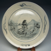 18408 バーナード・リーチ（皿”白樺の林”）