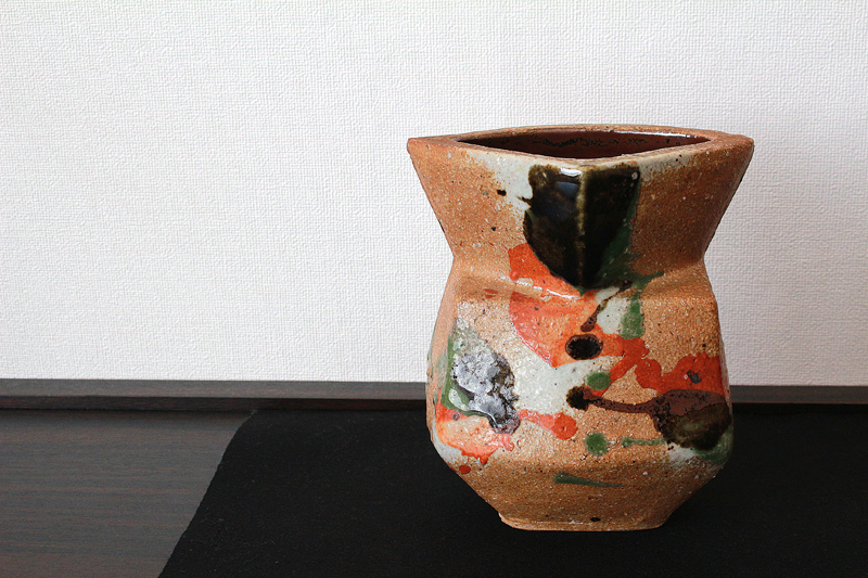 23314 河井寛次郎 (三色扁壷) KAWAI Kanjiro | 近代美術工芸の 
